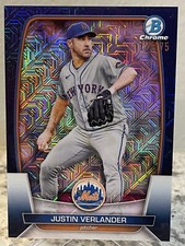 2023 Bowman Chrome Justin Verlander NAVY BLUE Mega Box Mojo /175