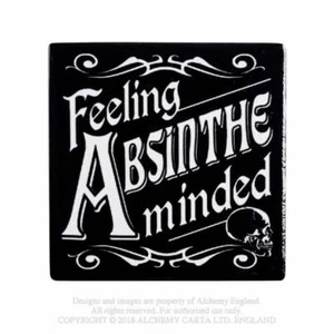 Alchemy Gothic Feeling Absinthe Minded Ceramic Coaster • Local Stock • Gothic - Picture 1 of 2