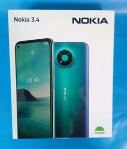 Nokia 3.4 Unlocked TA-1285 64GB 3GB 13MP 4000 mAh Android 10 Smartphone - Blue - Picture 1 of 6