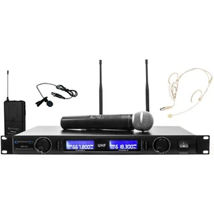 TPro Professional Dual UHF Wireless Microphone Lapel and Headset System Set - Picture 1 of 1