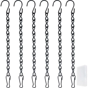 6 Pack 9.5 Inch Garden Plant Hanging Chains for Bird Feeders Baskets Planters - Picture 1 of 8