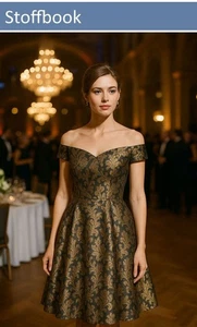 JACQUARD STOFF CHINA SATINSTOFF METERWARE GLÄNZEND BEDRUCKT VORHANG DEKOSTOFF - Picture 1 of 10