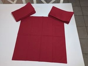 Set of 12 Pottery Barn Red Cotton Dinner Napkins 18"x18” - Picture 1 of 2