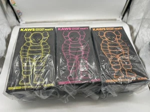 KAWS What Party Figure Pink Yellow White Orange New Sealed Brooklyn Authentic - Picture 1 of 7