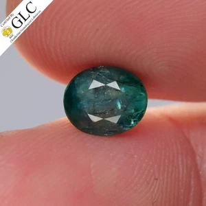 💎 Apatite blu verde naturale ovale 1,99 ct certificato GLC - non riscaldata, Madagascar - Foto 1 di 5