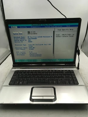 HP PAVILION DV6500 - BOOTS TO BIOS - INTEL PENTIUM - 1GB RAM - READ DESCRIP - BB - Image 1 of 4