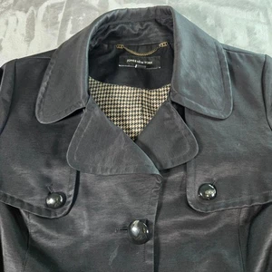 Gabardina corta Jones New York negra con cinturón para mujer L Prendas exteriores Negocios Carrera - Imagen 1 de 13