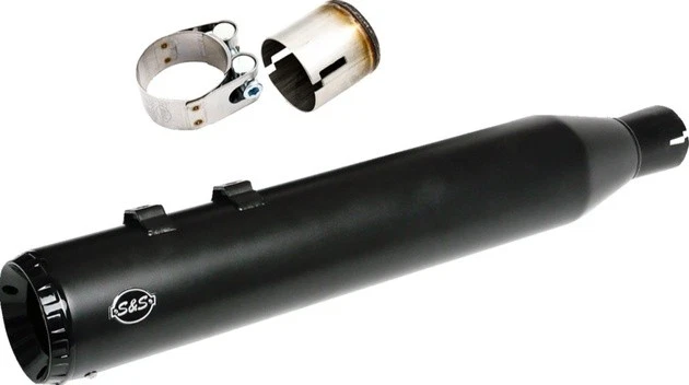 S&S Swindler 2:1 4.5" Slip-On Muffler Kit Black #550-1141 Harley Davidson - Imagen 1 de 1