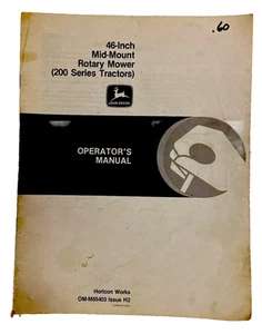 John Deere 46 inch Rotary Mower OMM85403 Operators Manual 210 212 214 216 - Picture 1 of 9