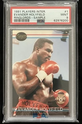 EVANDER HOLYFIELD • 1991 Players International Ringlords #1 Sample PSA 9 MINT - Image 1 of 2
