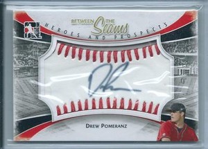 2011 ITG Heroes & Prospects Drew Pomeranz Between the Seams AUTO AUTOGRAPH RC
