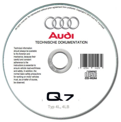 Audi Q7 ( Typ. 4L, 4LB) 2007-2015 Manual Officinasu CD - Imagen 1 de 4