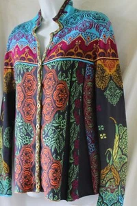 IVKO 40  Ornament Pattern Multicolor Cardigan Sweater - Picture 1 of 7