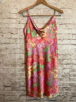 Mini Vestido Adelyn Rae Sin Mangas Para Mujer Medio Rosa Retro Floral Satén Capucha Cuello Foto 1 de 4