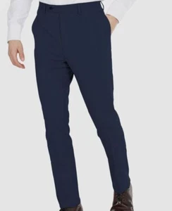 $135 DKNY Men's Blue Modern-Fit Stretch Trousers Dress Suit Pants Size 30W 32L - Picture 1 of 2