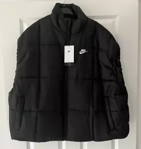 Nike Sportswear 2XL Black Puffer Therma-Fit Over Sized Vest FB7679-010 New Tags - Picture 1 of 11