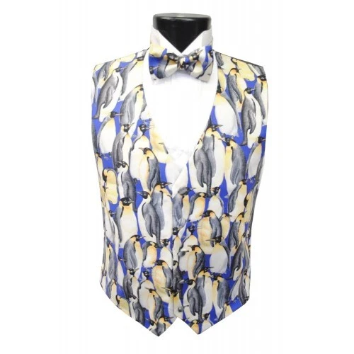 Emperor Penguins Tuxedo Vest and Bowtie - Image 1 of 1