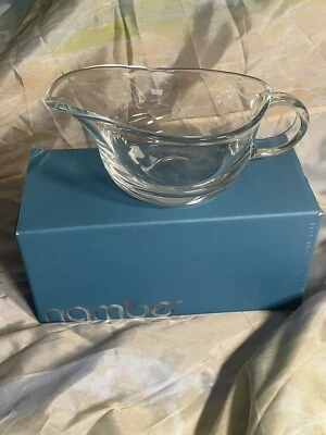 Nambe 16 oz Glass Gravy Boat Boat With Handle Open Box Discontinued - Image 1 of 4