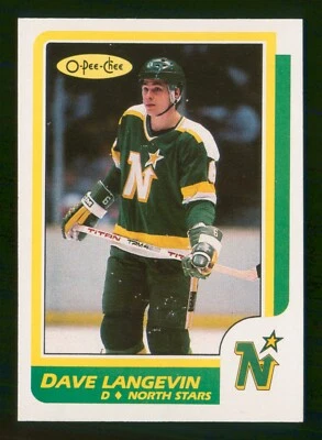 DAVE LANGEVIN 1986-87 O-PEE-CHEE 86-87 NO 218 NRMINT+         23080 - Image 1 of 2
