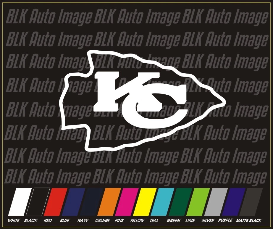 Calcomanías adhesivas de vinilo de fútbol americano NFL Chiefs KC Chief de Kansas City 4" Foto 1 de 1