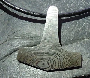 ANHÄNGER,THORSHAMMER,Damast Stahl,HANDGESCHMIEDET,WIKINGER,MJÖLNIR, Damaszener  - Bild 1 von 12