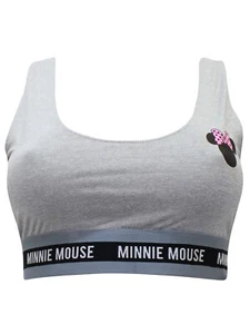 Sujetador Deportivo Disney GRIS Minnie Mouse a Rayas - Talla Grande 16/18 a 28/30 - Imagen 1 de 6