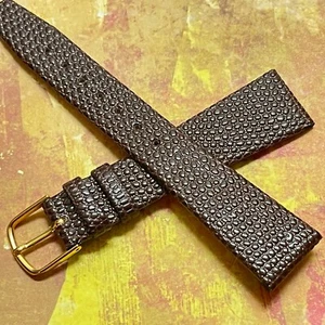 Cordovan Realistic Lizard Print Leather 19mm Hadley-Roma Vintage Watch Band NOS - Bild 1 von 6