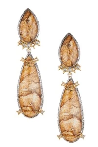 Alexis Bittar Elements Crystal Studded Spur Trimmed Earrings $345 - Picture 1 of 2
