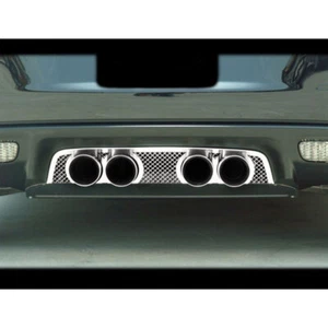 ACC Exhaust Panel fits 2005-13 Corvette w/Corsa 3.5' Exhaust-Laser Mesh Polished - Picture 1 of 3