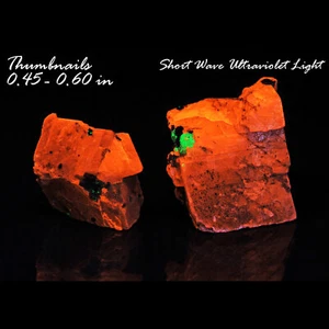 CALCITE & FRANKLINITE WILLEMITE FLUORESCENT MINERALS CRYSTALS-MIN - Picture 1 of 2
