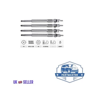 4X HEATER GLOW PLUGS FOR OPEL/VAUXHALL MOVANO B VIVARO A 1106500Q0C 4431096 - Picture 1 of 6