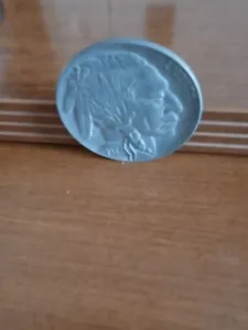 Vintage Oversized Indian Head Nickel Coaster Paperweight - Picture 1 of 8