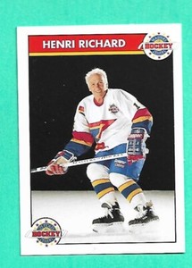 (1) HENRI RICHARD 1994-95 ZELLERS # 16 MASTER OF HOCKEY NM+ CARD (G0166)