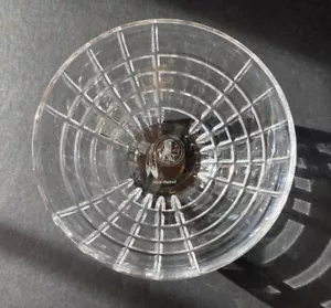 Tiffany & Co Plaid Crystal Bowl Etched 4.5" Signed Washington Redskins Logo - Picture 1 of 11