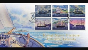Pitcairn Islands - "SHIPS ~ ROYAL NAVY VISITORS" FDC First Day Cover 2009 - Picture 1 of 9