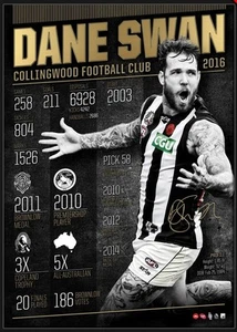 Dane Swan Signed Official AFL Collingwood Retirement Print ONLY Brownlow #36 COA - Picture 1 of 1