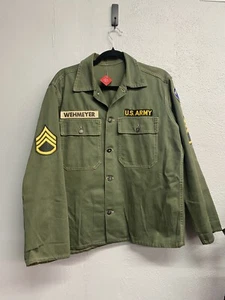 Chaqueta Camisa Fatiga Vintage Años 40 Verde Segunda Guerra Mundial Talla L - Imagen 1 de 8