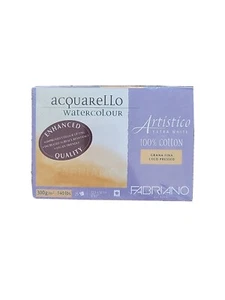 Fabriano Artistico Watercolor Block, 5 x 7, Extra White Cold Press 140lbs  - Picture 1 of 9