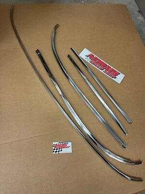 Mopar 1968-70 B Body Charger OEM Windshield Chrome Trim Set Polished Factory USA - Image 1 of 4