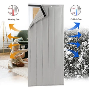 Cubierta de cortina con aislamiento térmico para puerta Cortinas de puerta duraderas 35,5"x79" - Imagen 1 de 18