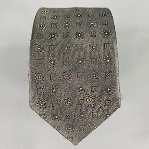 BURBERRY LONDON Grey Dots Silk Twill Tie - Picture 1 of 6