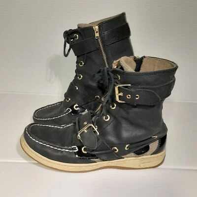 Botas de cubierta Sperry para mujer Top-Sider Huntley negras talla: 6,5 M Foto 1 de 4