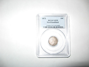 1873 Newfoundland NFLD 10 Ten Cent Silver Coin  PCGS VF35