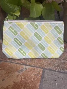 Vintage Clinique Logo C Kosmetik Make-up Zip Tasche Etui mit Doppel NEU - Bild 1 von 4