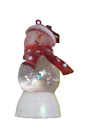 1 LED Crystal Clear Christmas Snowman Figures Xmas Home Table Top Decorations