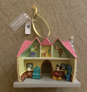 Disney Parks Costa Alavezos Mickey Mouse Toon Town House Ornament New With Tags - Imagen 1 de 6