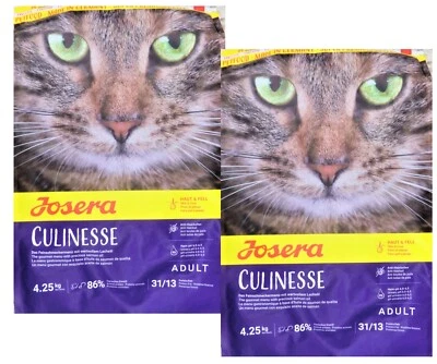 (€ 8,08/kg) Josera Culinesse Katzenfutter mit Lachs, Anti-Haarballen 2x 4,25 kg  - Bild 1 von 2