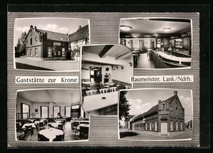 Lank /Ndrh. Gasthaus zur Krone Baumeister, Innenansichten, Ansichtskarte  - Picture 1 of 2