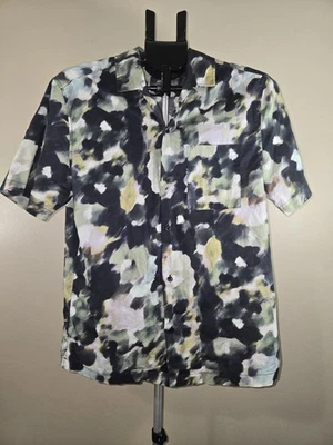 H&M Lyocell Shirt Mens S Colorful Regular Fit Short Sleeve Button Up Hawaiian - Image 1 of 4