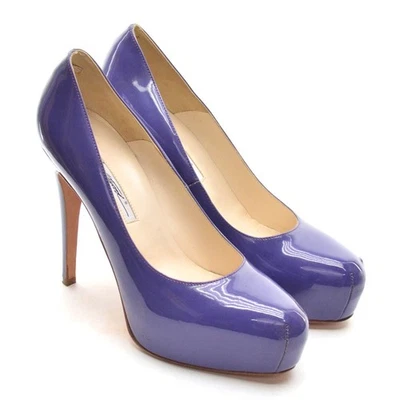 Zapatos de tacón alto Brian Atwood Maniac Platform Pumps 39/8,5 púrpura charol Foto 1 de 4